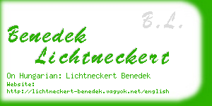 benedek lichtneckert business card